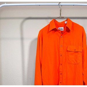 Vintage Blaze Orange Flannel Hunting Buttondown